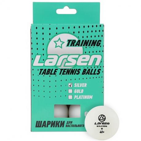 Шарики для настольного тенниса Silver 1 Star (6 шт.), ABS пластик  8331 белый LARSEN