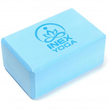 Блок для йоги 23x15x10см  Yoga Block EVA 4 quot; YGBK-BL137 голубой с рисунком Inex