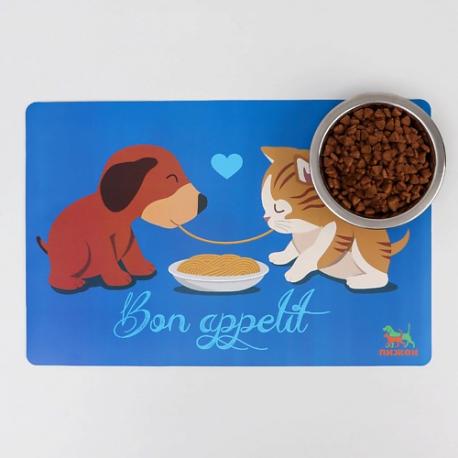 Коврик под миску с нескользящим основанием Пижон