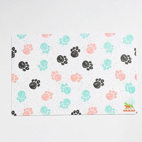 Коврик под миску с нескользящим основанием Пижон