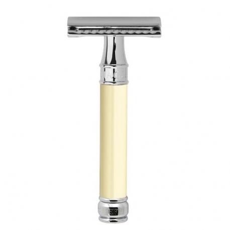 Станок для бритья Т-образный слоновая кость DE87BL хром Edwin Jagger