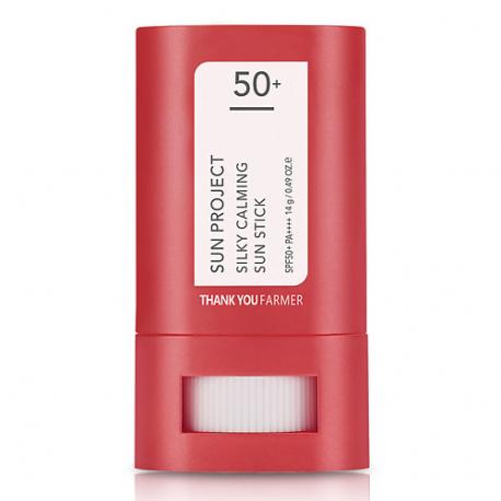 Стик для лица солнцезащитный успокаивающий SPF 50+ Sun Project Silky Calming Sun Stick THANK YOU FARMER