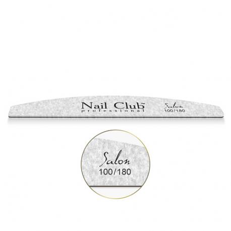 Маникюрная пилка для ногтей Salon 100/180, форма лодка NAIL CLUB