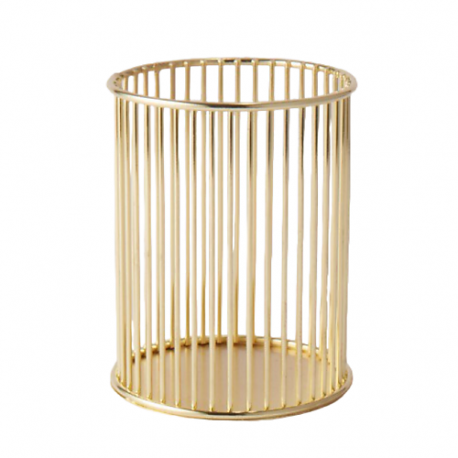 Органайзер подставка для хранения кистей  для макияжа металл золото CHELAY