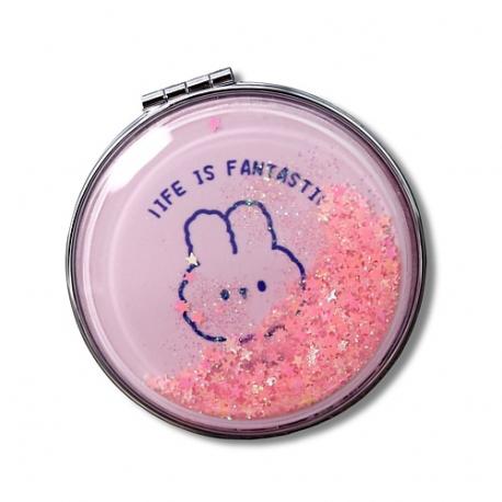 Зеркало складное "Head rabbit pink" с увеличением iLikeGift