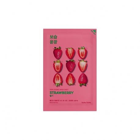 Маска для лица тканевая освежающая Pure Essence Mask Sheet Strawberry 20 HOLIKA HOLIKA