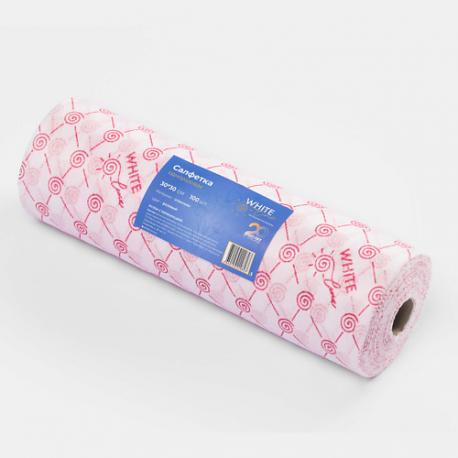Салфетка 30*30 рулон №100 White Line