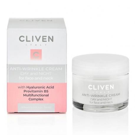 Крем против морщин для лица и шеи с гиалуроновой кислотой 50 Cliven
