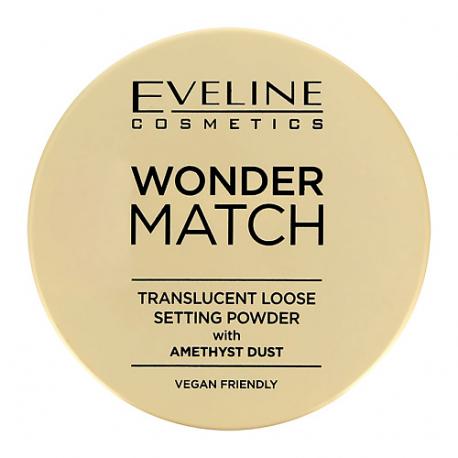 Пудра рассыпчатая для лица WONDER MATCH с аметистовой пылью EVELINE