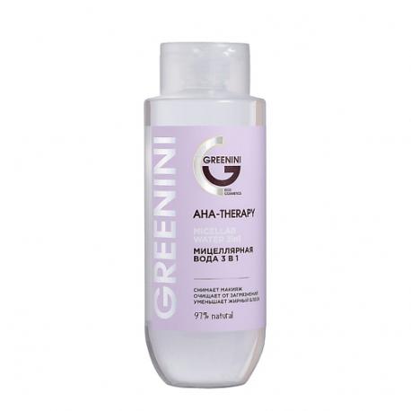 Мицеллярная вода 3 в 1 Aha-Therapy 400 Greenini