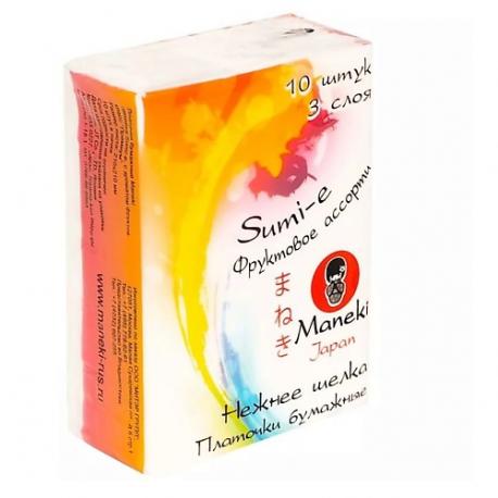Платочки бумажные Sumi-e с ароматом фруктов Maneki