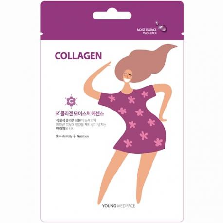 Тканевая маска для лица MSDS_Collagen (коллаген) Young Mediface