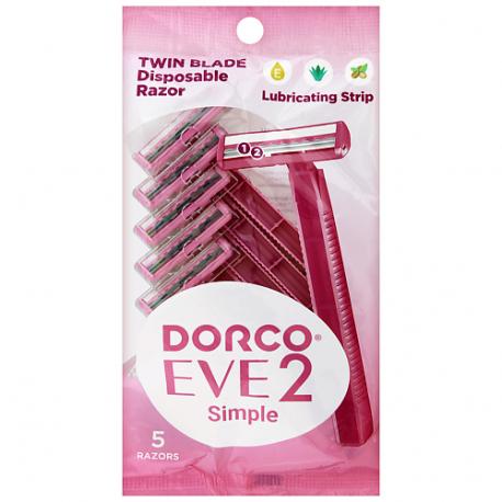 Женские бритвы одноразовые EVE2 Simple TG, 2-лезвийные DORCO