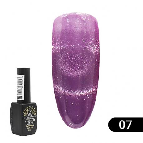 Гель лак кошачий глаз Platinum 01 Global Fashion
