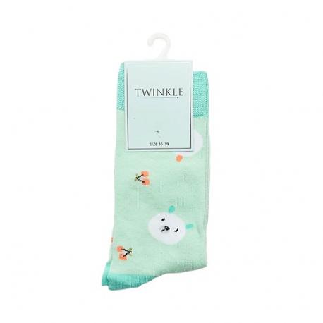 Носки женские, модель: TEDDY, цвет: бирюзовый TWINKLE