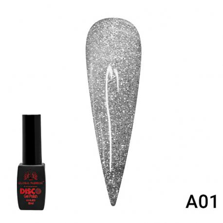 Гель лак Disco Gel Polish светоотражающий A06 Global Fashion