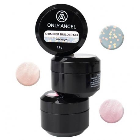 Набор гелей  для наращивания ногтей с шиммером ONLY ANGEL