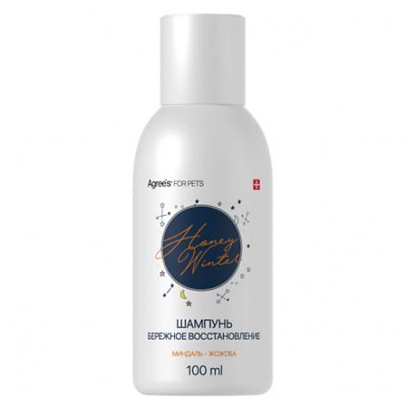 Шампунь для животных HONEY WINTER, Бережное восстановление, миндаль и масло жожоба 100 Agree's for pets