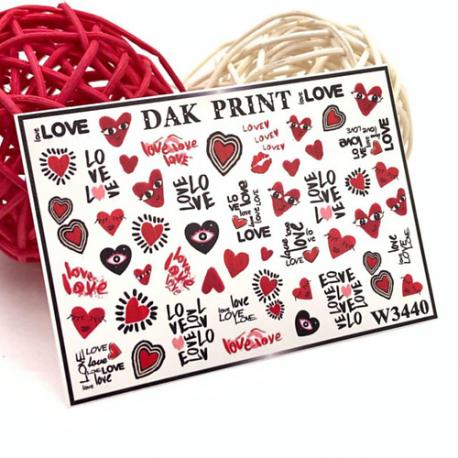 Слайдер-дизайн для ногтей W3440 Dak Print