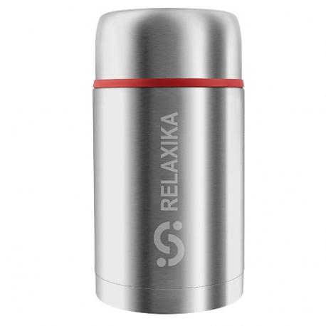 Термос 1 литр для еды с широким горлом металлический Relaxika