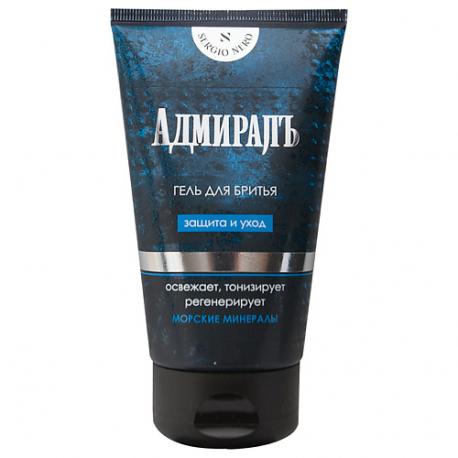 Гель для бритья "защита и уход" освежает, тонизирует, регенерация, морские минералы 160 Адмирал