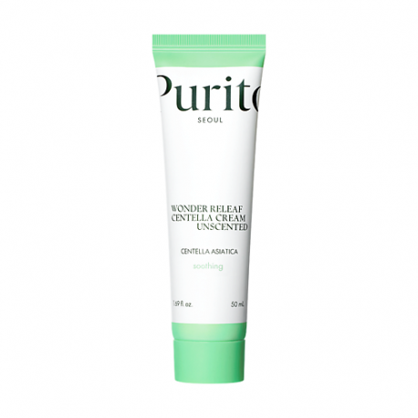 Восстанавливающий крем для чувствительной кожи Wonder Releaf Centella Cream Unscented 50 PURITO