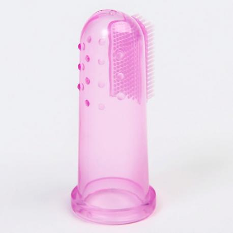 Детская зубная щетка, прорезыватель - массажер, силиконовая, на палец от 3 месяцев Крошка Я