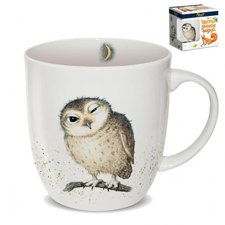 Кружка 380 мл. Наглая рыжая морда «Сова» в подарочной коробке Priority