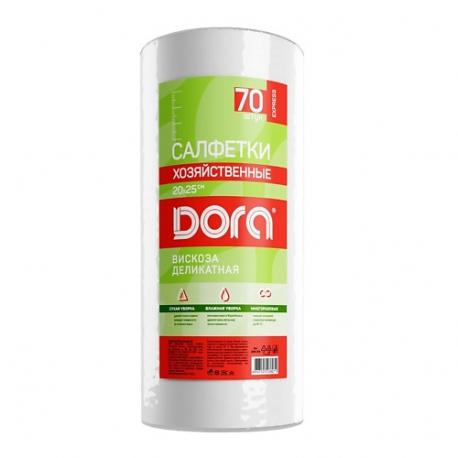 Салфетки хозяйственные из спанлейса в рулоне DORA