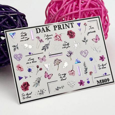 Слайдер-дизайн для ногтей M809 Dak Print