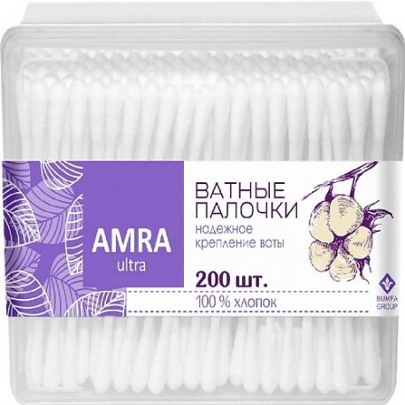 Ватные палочки в банке прямоугольная Amra