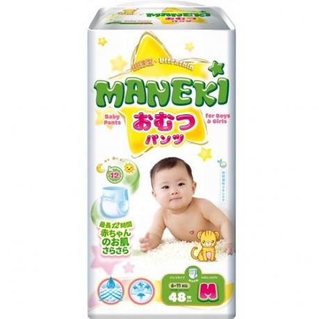 Подгузники-трусики детские одноразовые размер M 6-11 кг Maneki