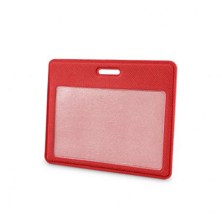 Карман для пропуска, бейджа или проездного из экокожи, горизонтальный Flexpocket