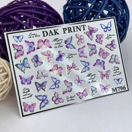 Слайдер-дизайн для ногтей M796 Dak Print