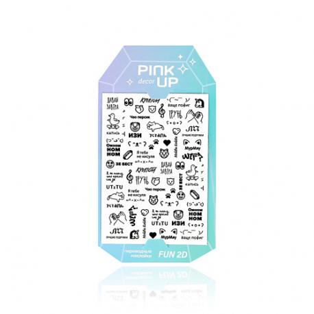 Наклейки для ногтей переводные DECOR 2D PINK UP