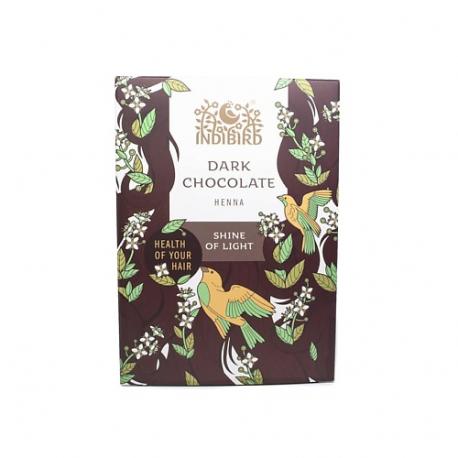 Набор Хна темный шоколад + Шапочка + Перчатки Dark Chocolate Henna Indibird