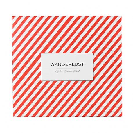 WANDERLUST Подарочный набор Saffiano Bright Red. Комплект: кошелек + бирка на багаж. ЛЭТУАЛЬ