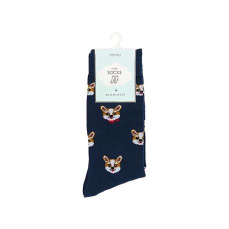 Носки модель Corgi, цвет синий TWINKLE