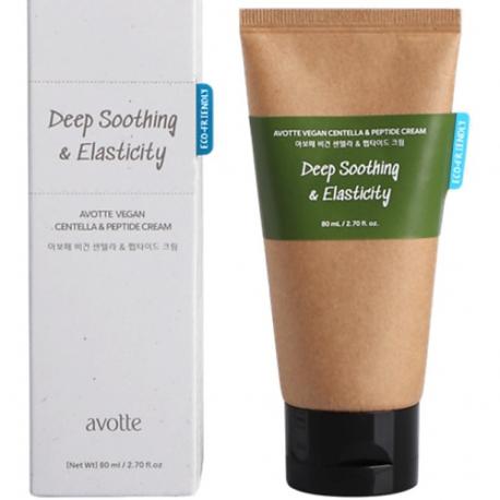 Крем для лица с центеллой азиатской и пептидами Vegan Centella & Peptide Cream 80 AVOTTE