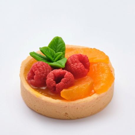 Мыло ручной работы Большая тарталетка с мандаринами и малиной 100 SKUINA