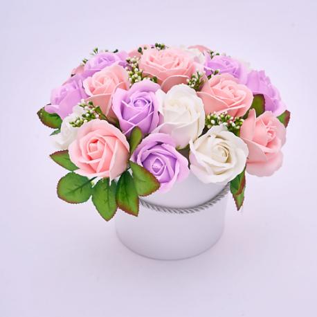 Подарочный букет из мыла 21 роза 100 SKUINA