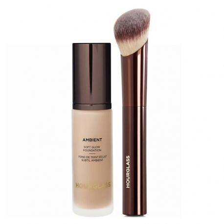 Набор для лица Тональная основа Soft Glow + Кисть Hourglass
