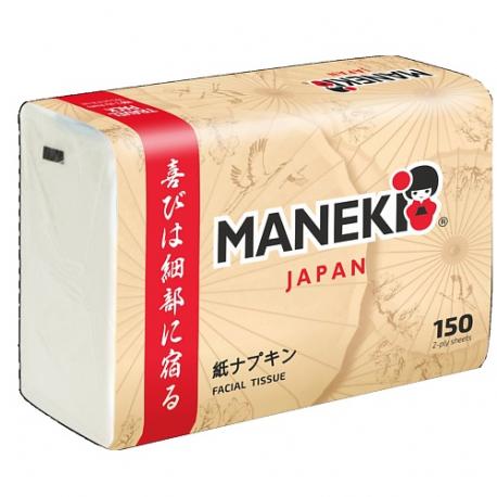 Салфетки бумажные KABI 2 слоя Maneki