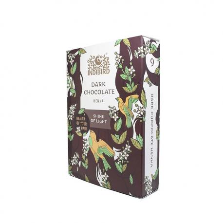 Набор Хна темный шоколад + Шапочка + Перчатки Dark Chocolate Henna Indibird