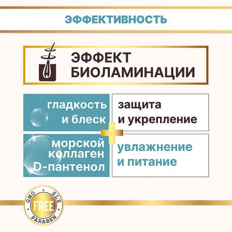 Бальзам-ополаскиватель для волос биоактивный с коллагеном и провитамином В5 500 Лошадиная сила