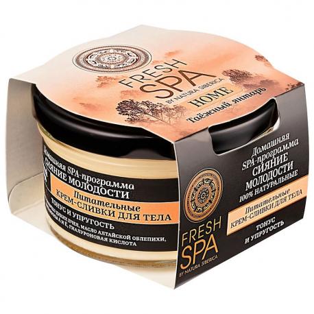 Крем-сливки для тела "Питательные. ТАЁЖНЫЙ ЯНТАРЬ" Fresh SPA home 170 Natura Siberica