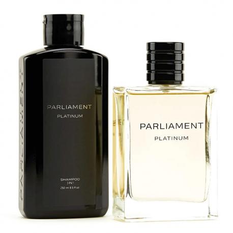 PARLIAMENT Парфюмерно-косметический набор с шампунем 3 в 1 Platinum GENTY