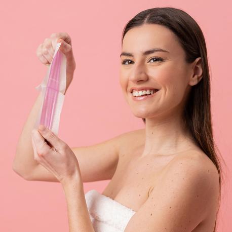 Полоски восковые для подмышечной зоны и бикини орхидея Wax Strips Hair Removal Underarm and Bikini BODY NATUR