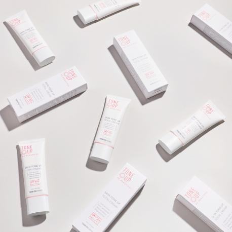 Крем для лица выравнивающий тон солнцезащитный SPF50+ Be Beautiful Skin Tone Up Total Cream 40 THANK YOU FARMER