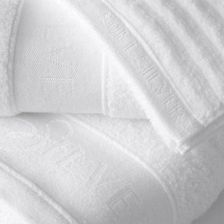 Набор Antibacterial Cotton Towels, полотенца для лица и тела 3 шт., размеры 30х50 см, 50х90 см, 70х140 см. Цвет: «Альпийский снег» (белый) SOFT SILVER